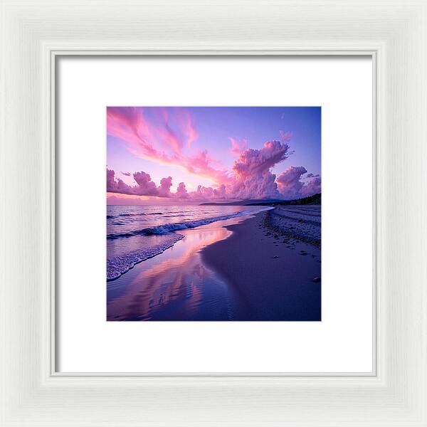 Cotton Candy Shores - Framed Print