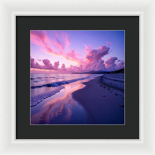 Cotton Candy Shores - Framed Print