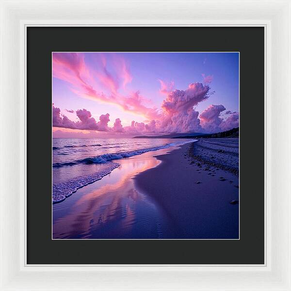 Cotton Candy Shores - Framed Print