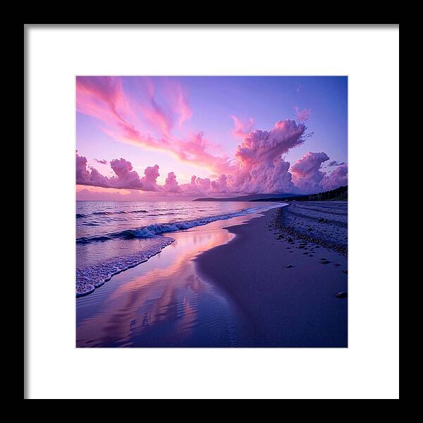 Cotton Candy Shores - Framed Print