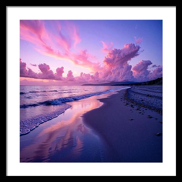 Cotton Candy Shores - Framed Print