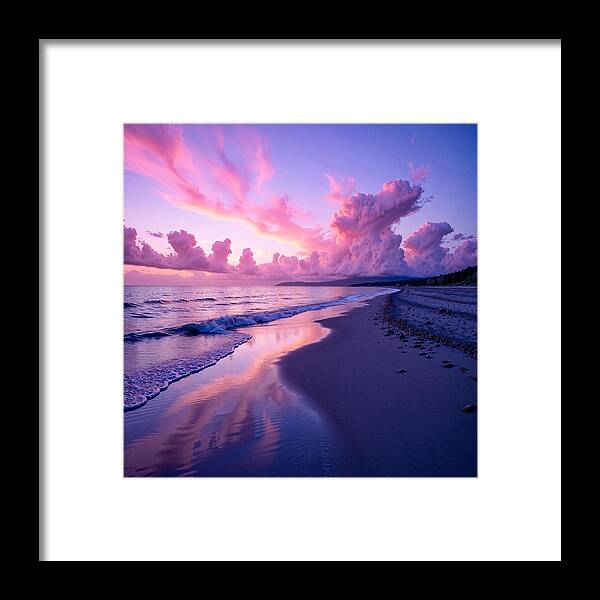 Cotton Candy Shores - Framed Print