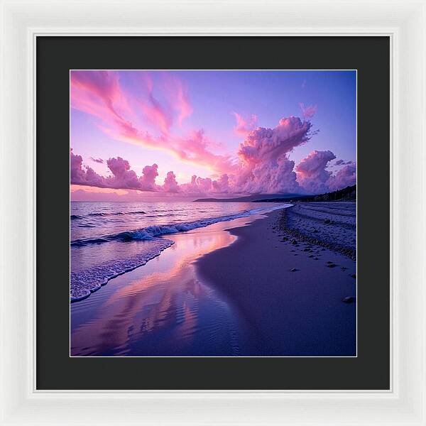 Cotton Candy Shores - Framed Print