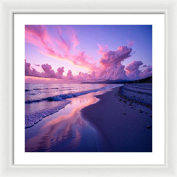 Cotton Candy Shores - Framed Print