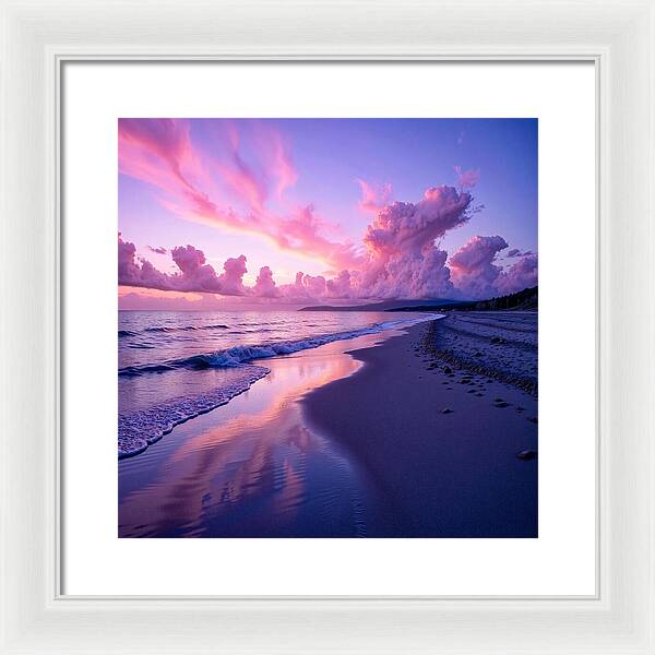 Cotton Candy Shores - Framed Print