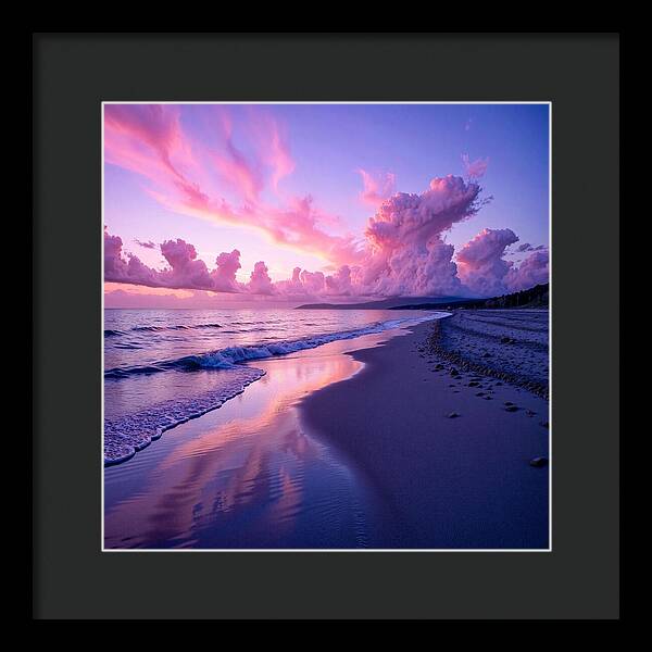 Cotton Candy Shores - Framed Print