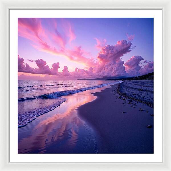 Cotton Candy Shores - Framed Print