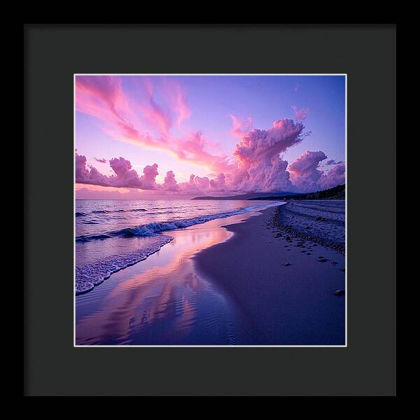 Cotton Candy Shores - Framed Print