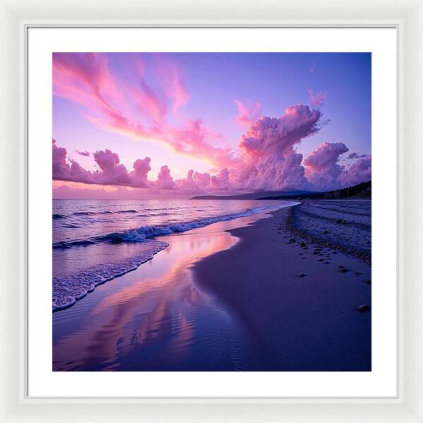 Cotton Candy Shores - Framed Print