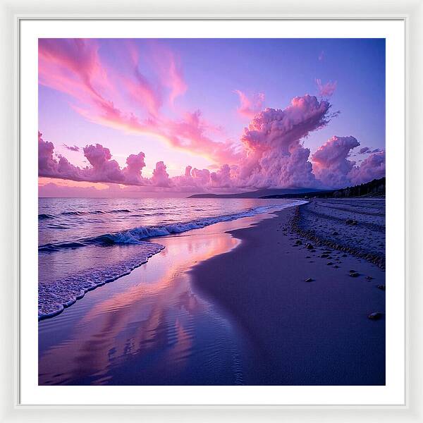 Cotton Candy Shores - Framed Print