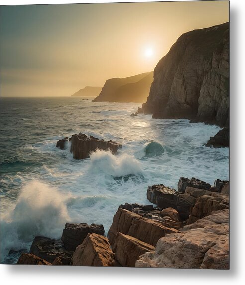 Crashing Calm - Metal Print