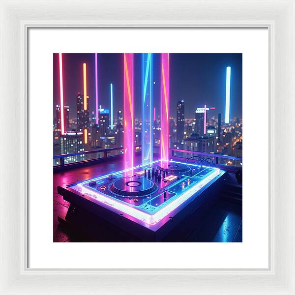 Electric Nights - Framed Print