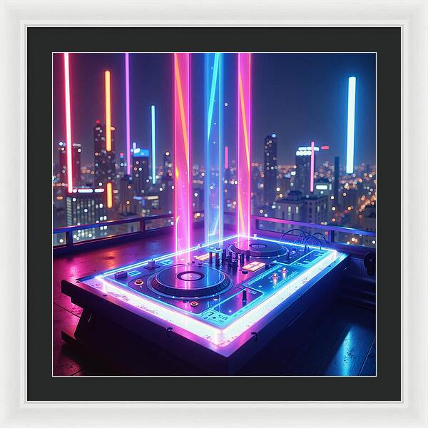 Electric Nights - Framed Print