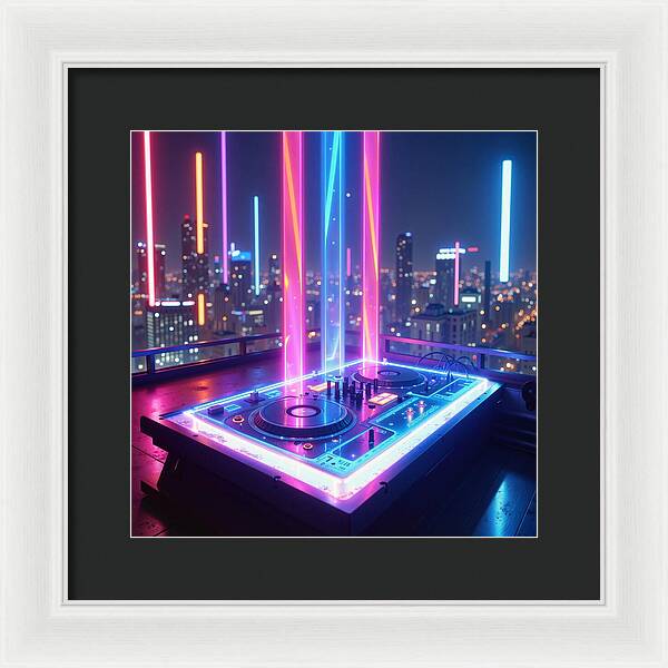 Electric Nights - Framed Print