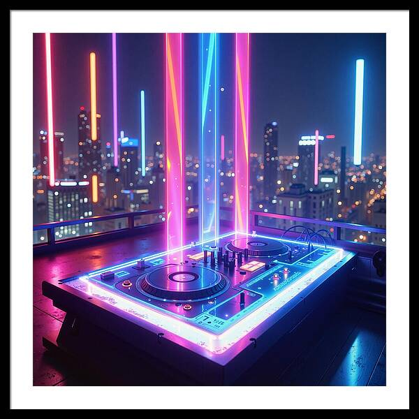 Electric Nights - Framed Print