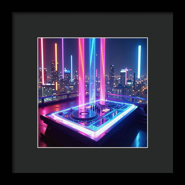 Electric Nights - Framed Print