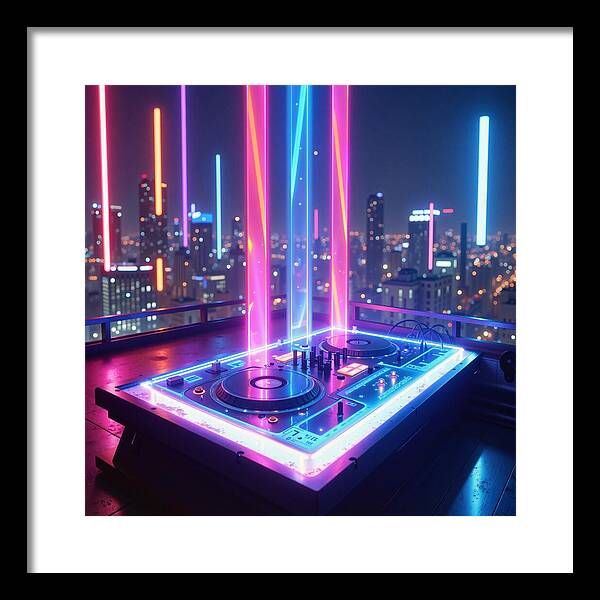 Electric Nights - Framed Print