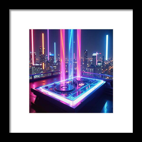 Electric Nights - Framed Print