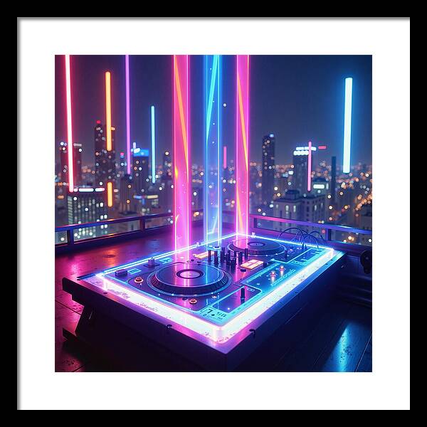 Electric Nights - Framed Print