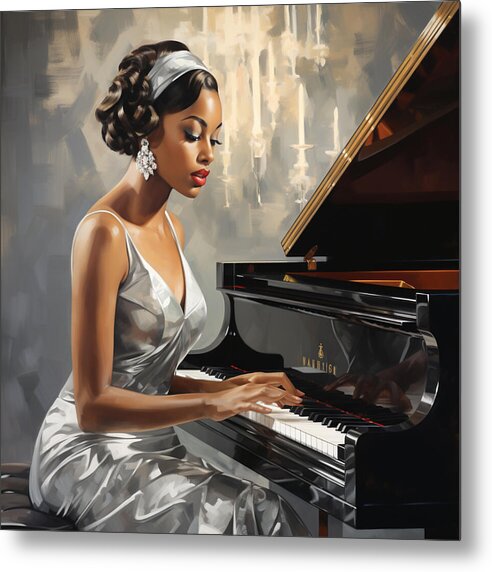 Elegance in Melody - Metal Print