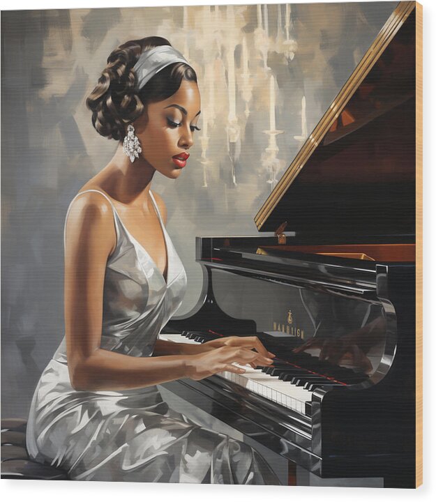 Elegance in Melody - Wood Print