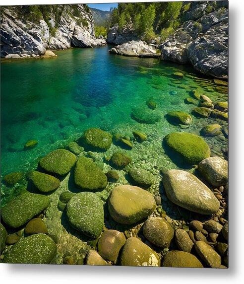 Emerald Tranquility - Metal Print