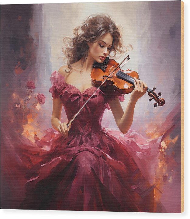 Fiery Sonata - Wood Print