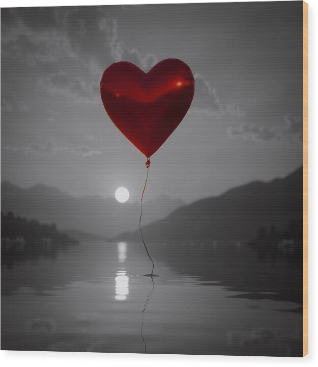 Float of Affection Dark - Wood Print