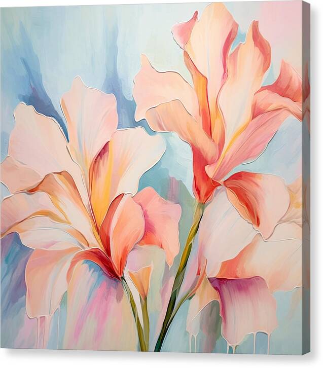 Floral Drip - Canvas Print