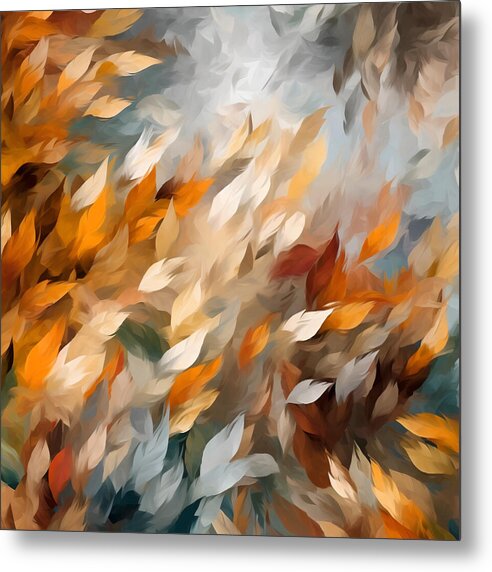 Golden Leaf Symphony - Metal Print