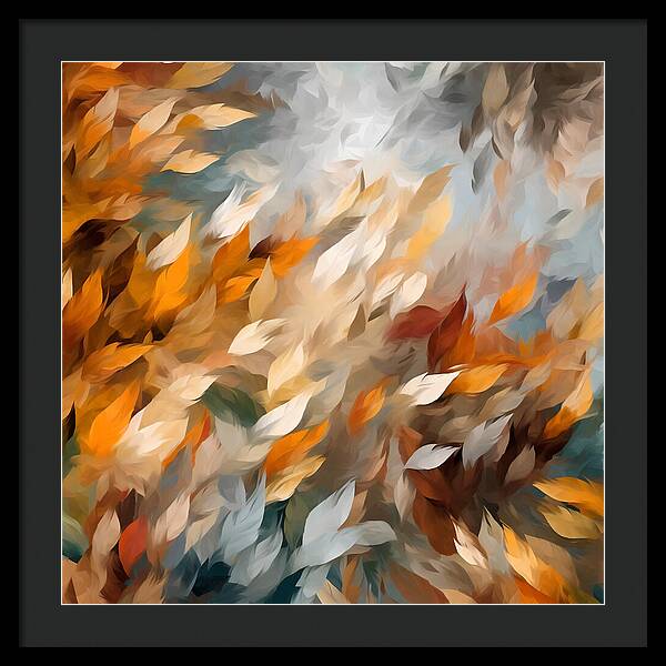 Golden Leaf Symphony - Framed Print