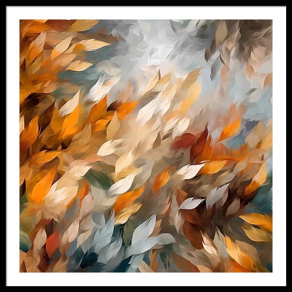 Golden Leaf Symphony - Framed Print