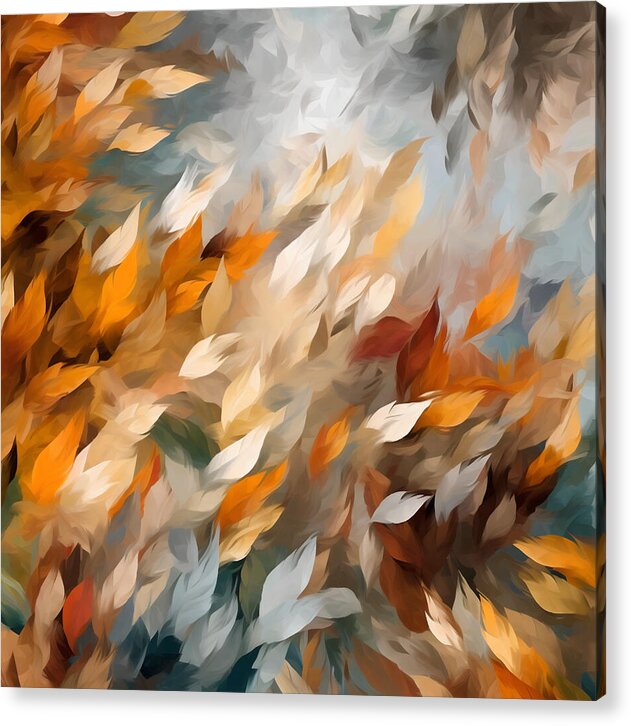 Golden Leaf Symphony - Acrylic Print