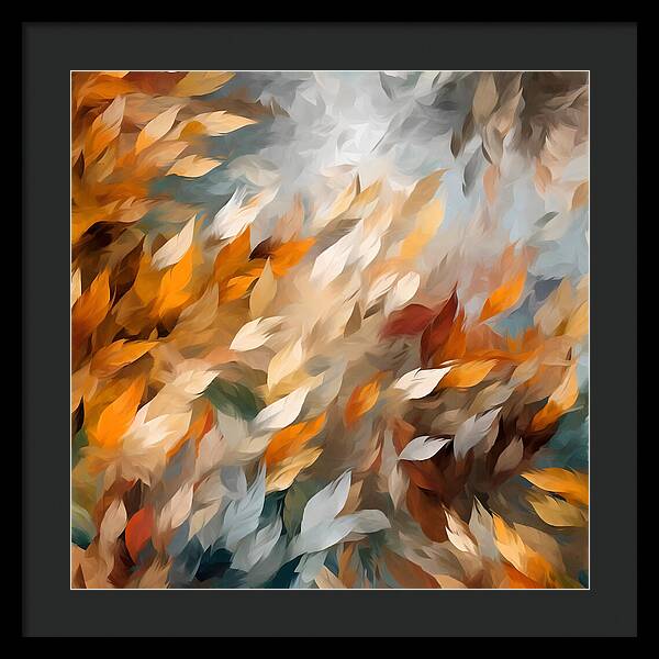 Golden Leaf Symphony - Framed Print