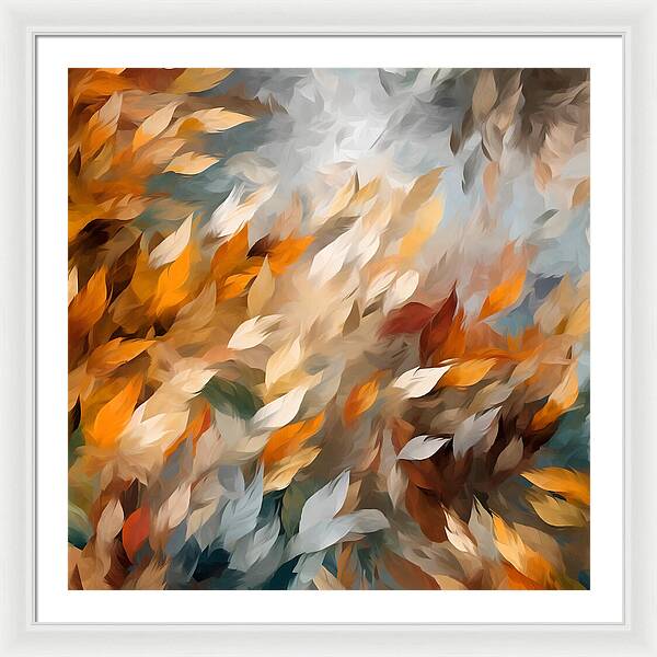 Golden Leaf Symphony - Framed Print