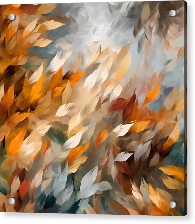 Golden Leaf Symphony - Acrylic Print