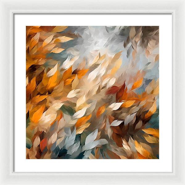 Golden Leaf Symphony - Framed Print