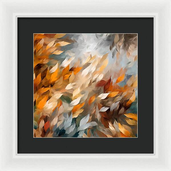 Golden Leaf Symphony - Framed Print