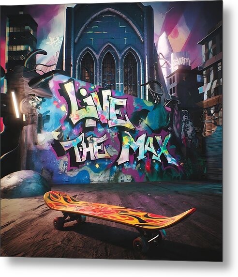 Graffiti Grind - Metal Print