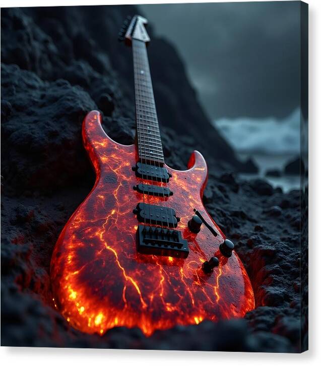 Lava Strings - Canvas Print