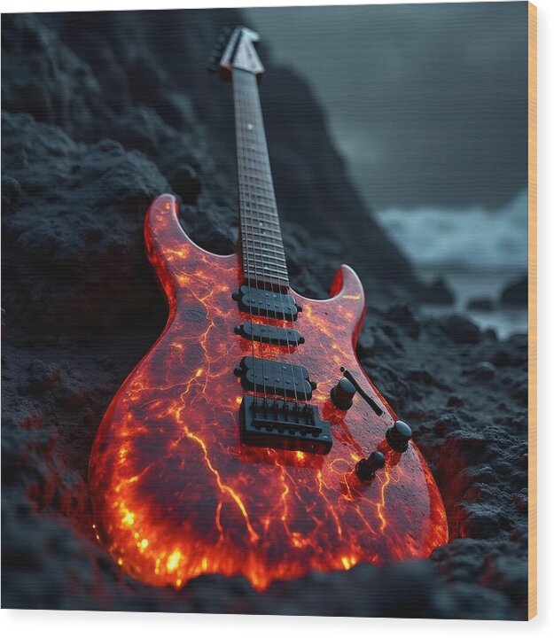 Lava Strings - Wood Print