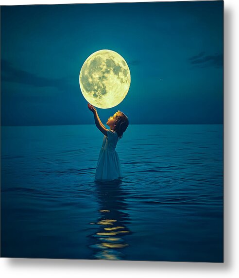 Moon Catcher - Metal Print