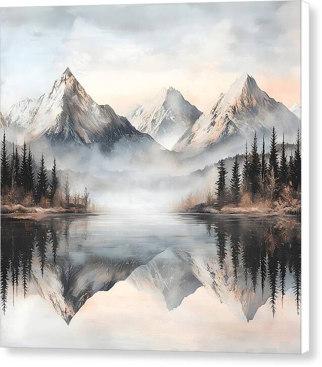 Mystic Mirror - White - Canvas Print