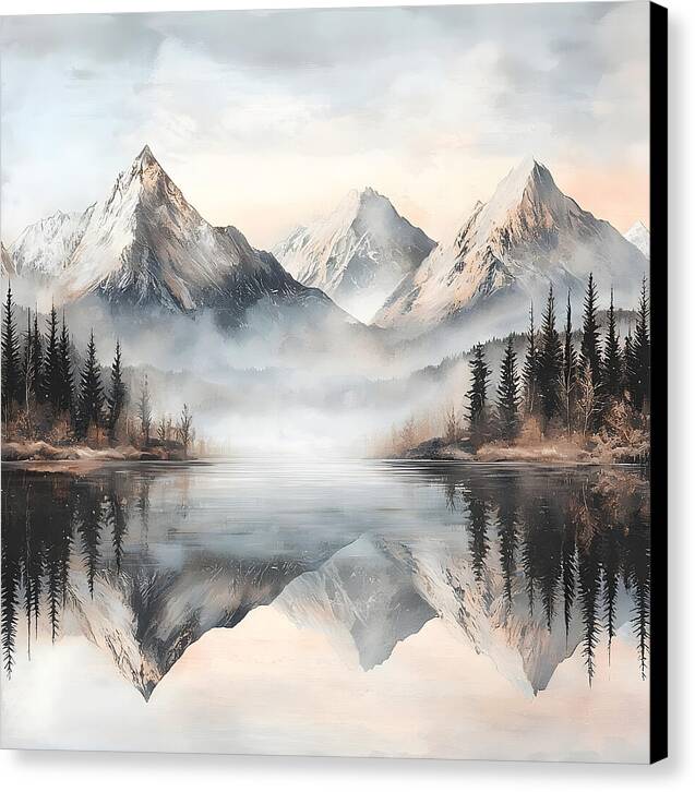 Mystic Mirror - White - Canvas Print