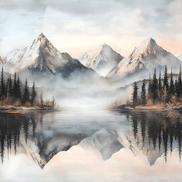 Mystic Mirror - White - Art Print