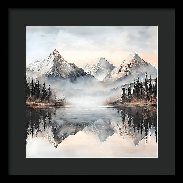 Mystic Mirror - White - Framed Print