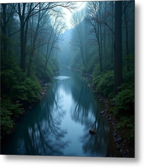 Mystic Stream - Metal Print