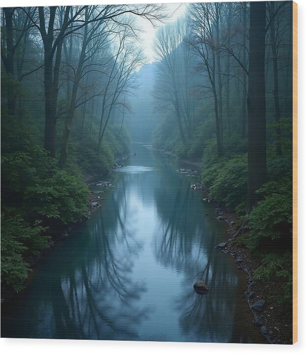 Mystic Stream - Wood Print