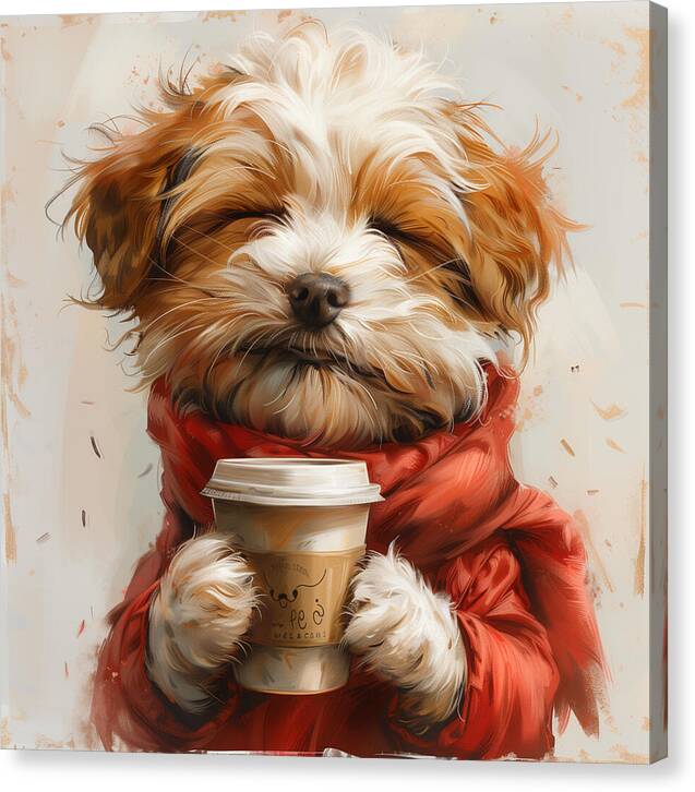 Puppuccino - Canvas Print