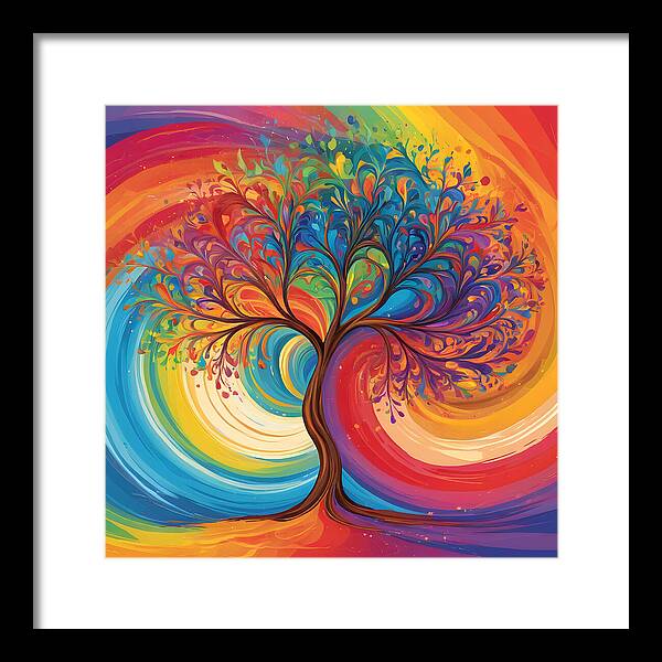 Rainbow Roots - Framed Print